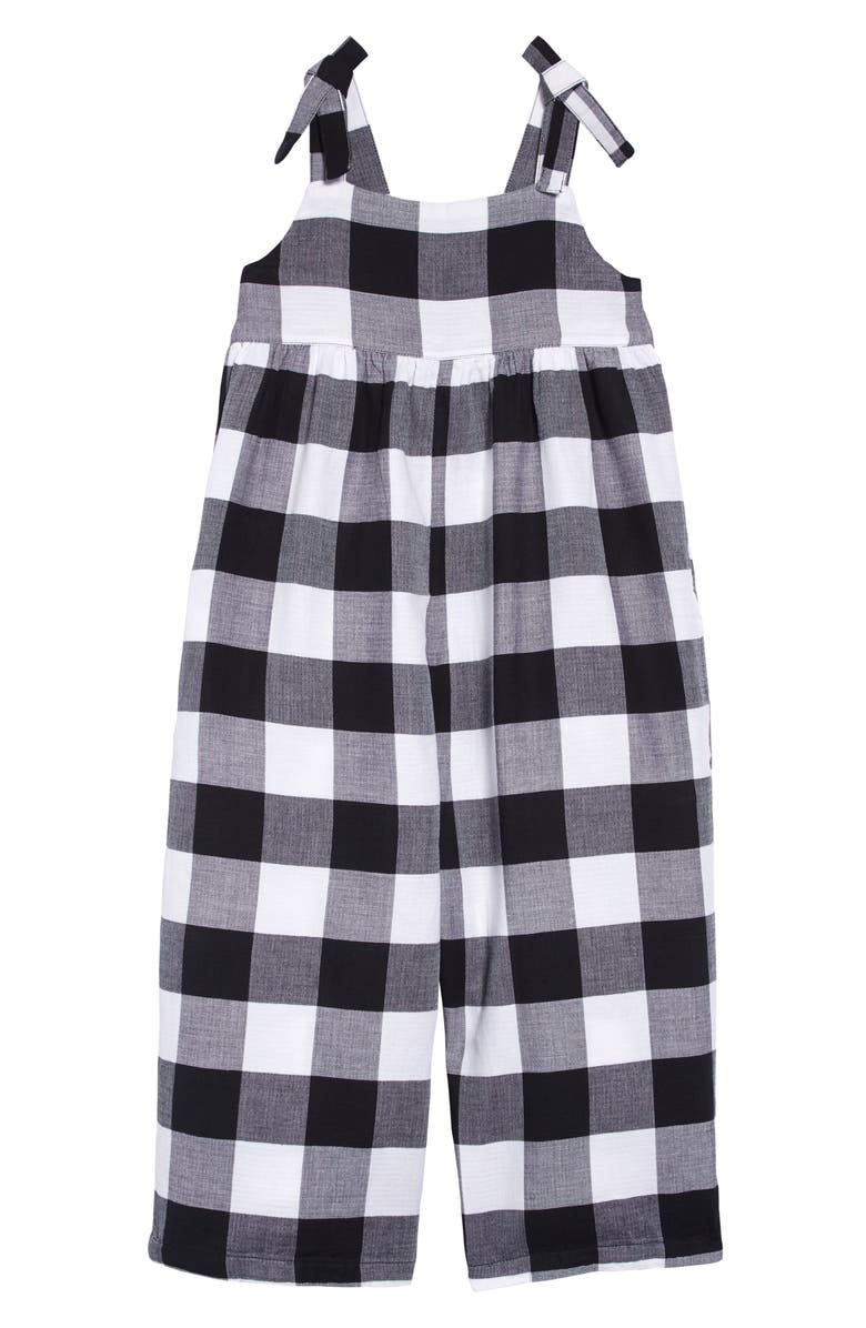 Stem Gingham Check Organic Cotton Jumpsuit, Main, color,