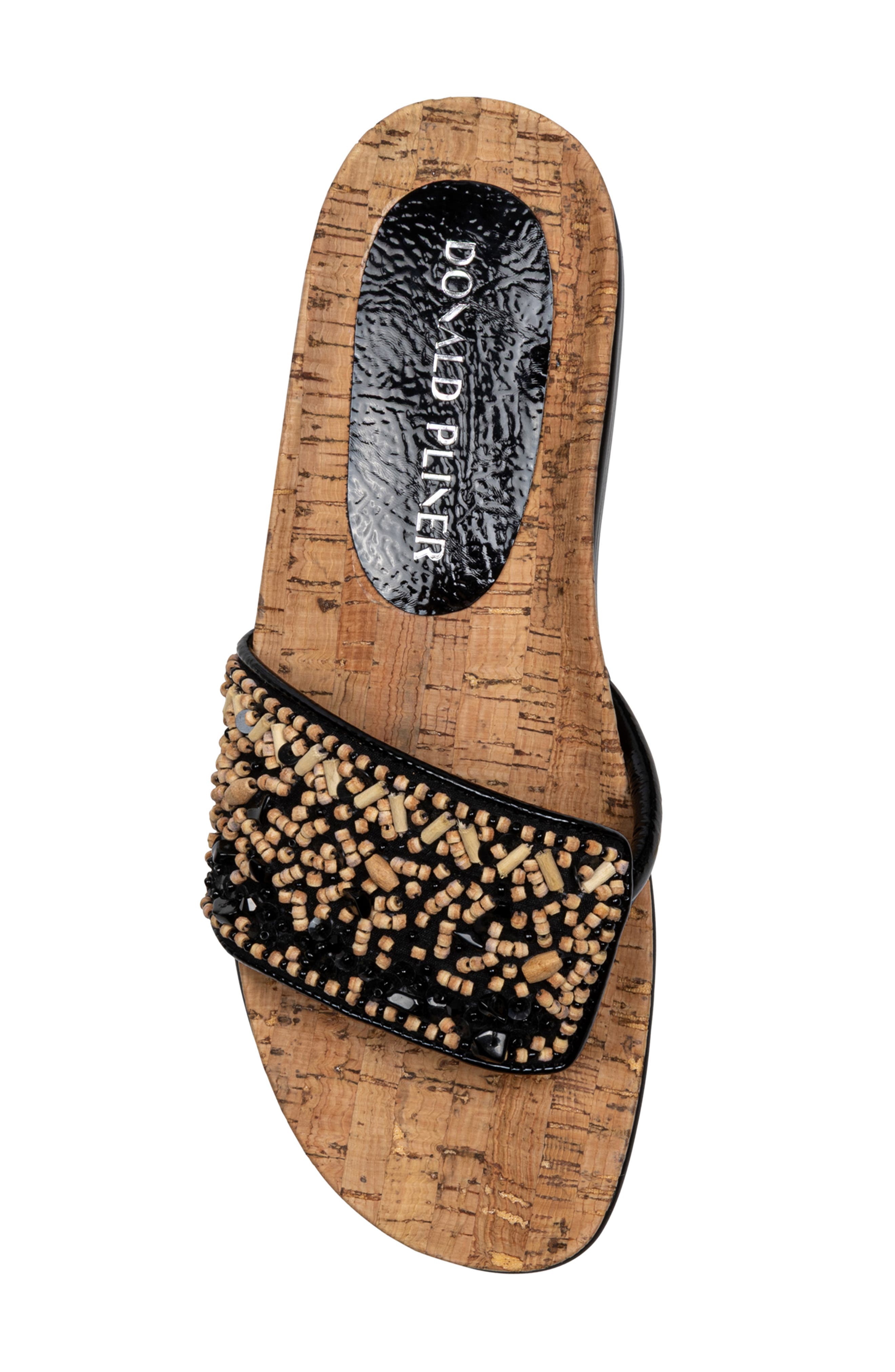 Donald Pliner Fifi Wedge Sandal, Alternate, color, Black/ Nature