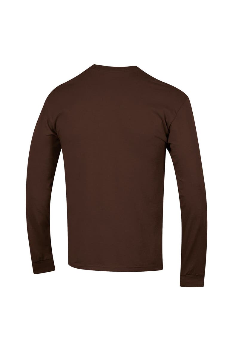 Men's Champion  Brown Brown Bears Basic Arch Long Sleeve T-Shirt, Alternate, color, Brown