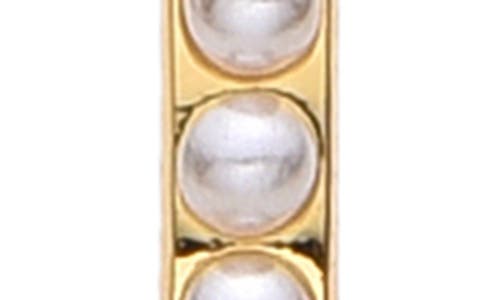 Eye Candy Los Angeles Lyna Faux Pearl Hoop Earrings