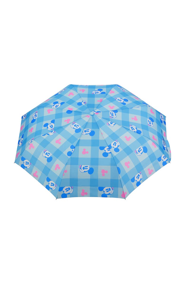 Disney Mickey Mouse Adult Rain Umbrella  39" Automatic Folding, Compact & Travel-Friendly, Alternate, color, Blue