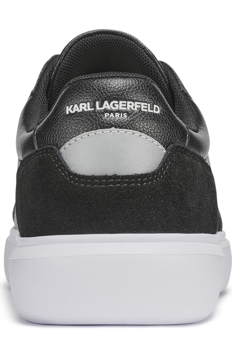 KARL LAGERFELD PARIS Side Karl Profile Embroidered Low Top Sneaker, Alternate, color, Black