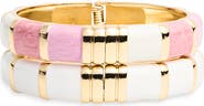 NATASHA 2-Pack Enamel Hinge Bracelets