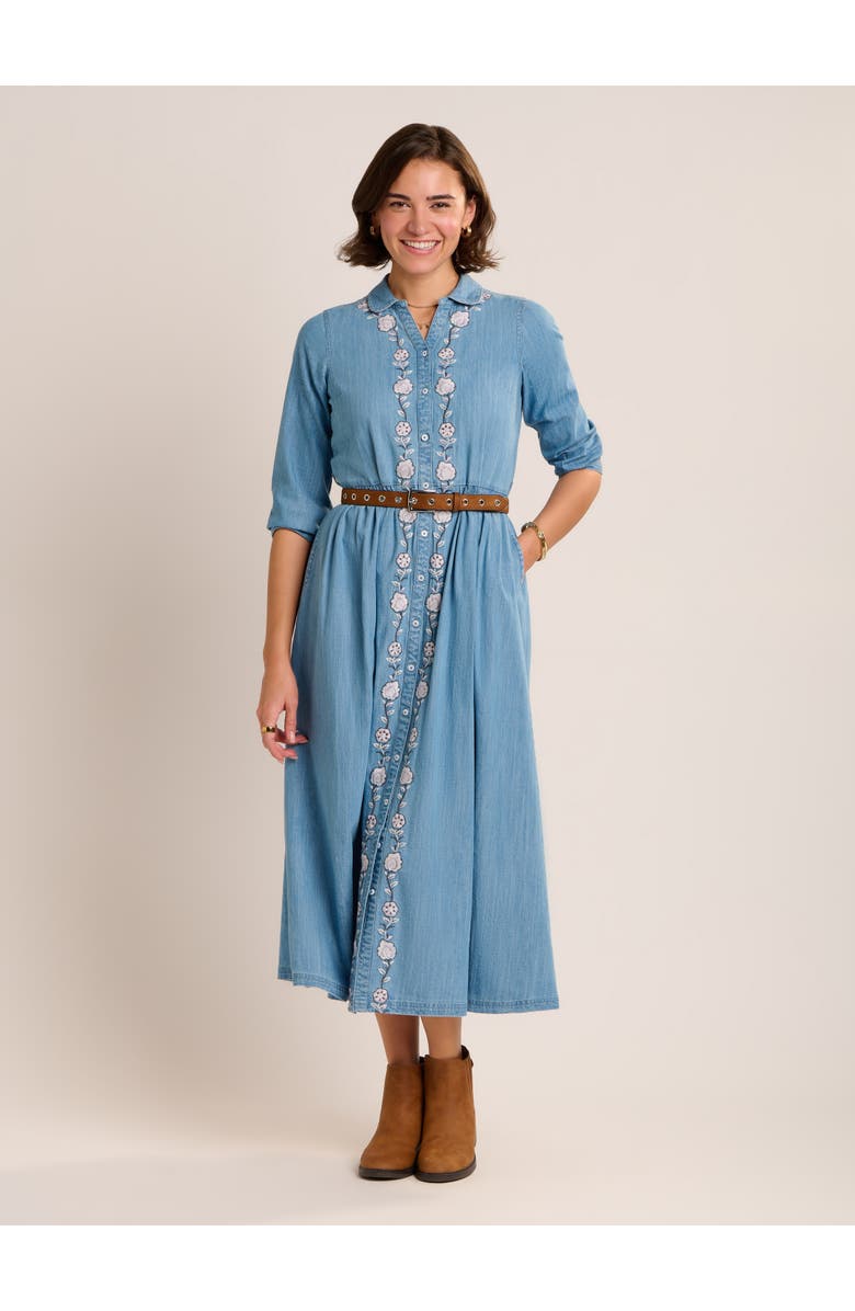 Brakeburn Viviana Embroidered Maxi Dress, Alternate, color, Blue