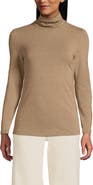 Lands' End Lightweight Jersey Long Sleeve Turtleneck
