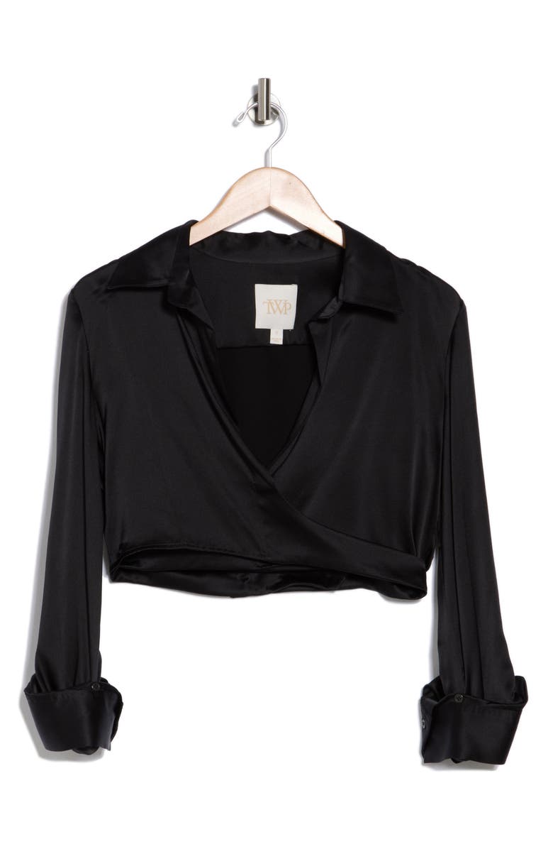 TWP Ty Me Up Ty Me Down Surplice V-Neck Silk Top, Alternate, color, 