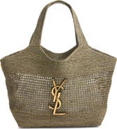 Saint Laurent Medium Icare Raffia Shopper
