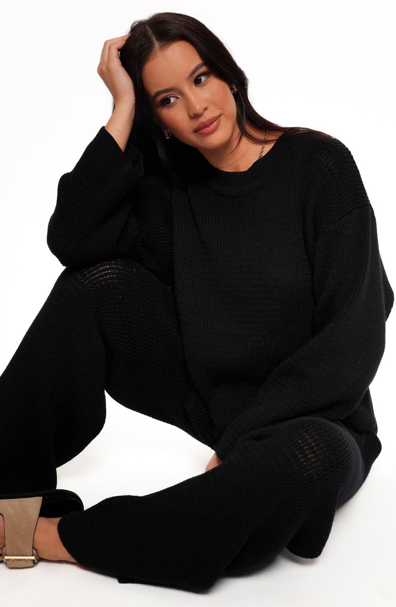 Petal & Pup McKinley Cotton Sweater Knit Pants, Alternate, color, Black