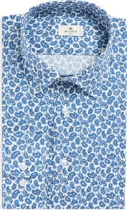 Etro Roma Paisley Cotton Stretch Poplin Dress Shirt