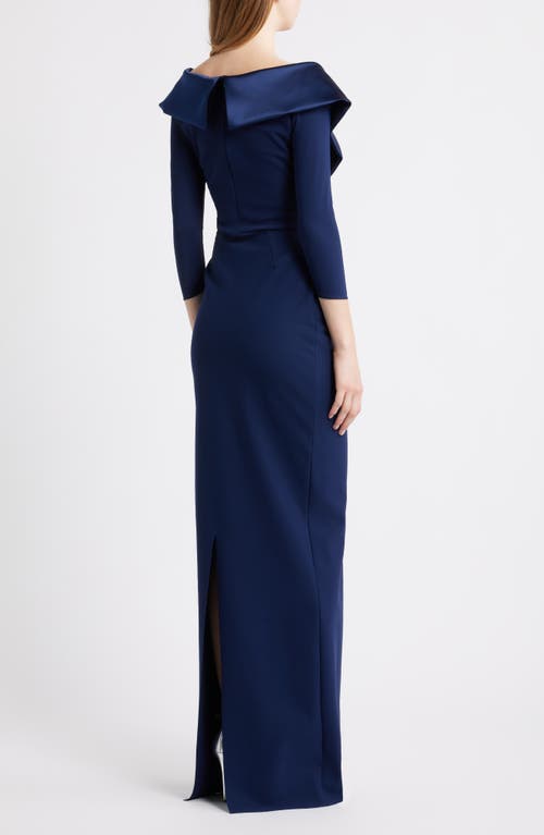 Chiara Boni La Petite Robe Suli Ra Wrap Front Column Dress In Blue