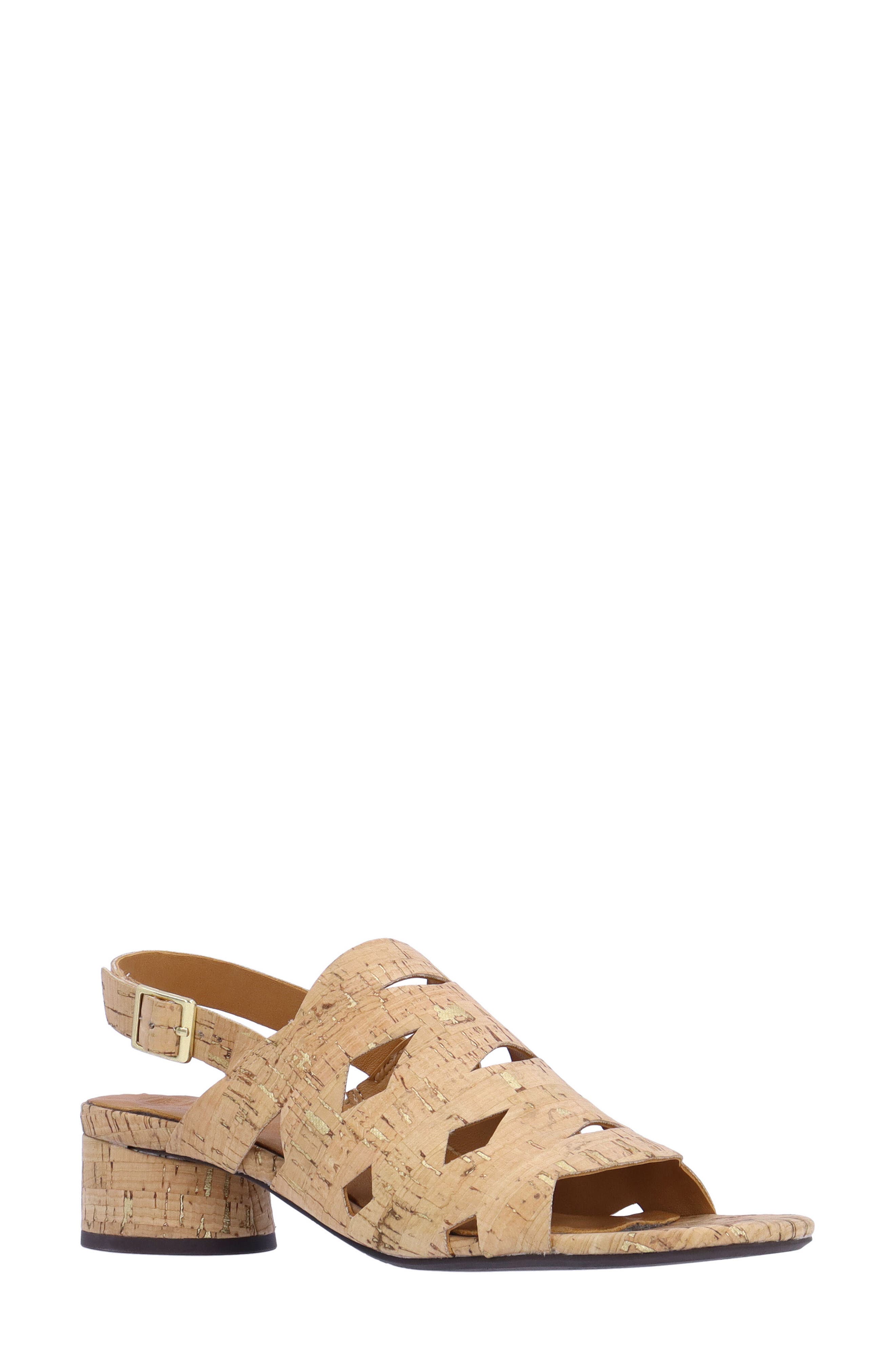L'Amour des Pieds Elloise Slingback Sandal, Main, color, Natural/ Gold