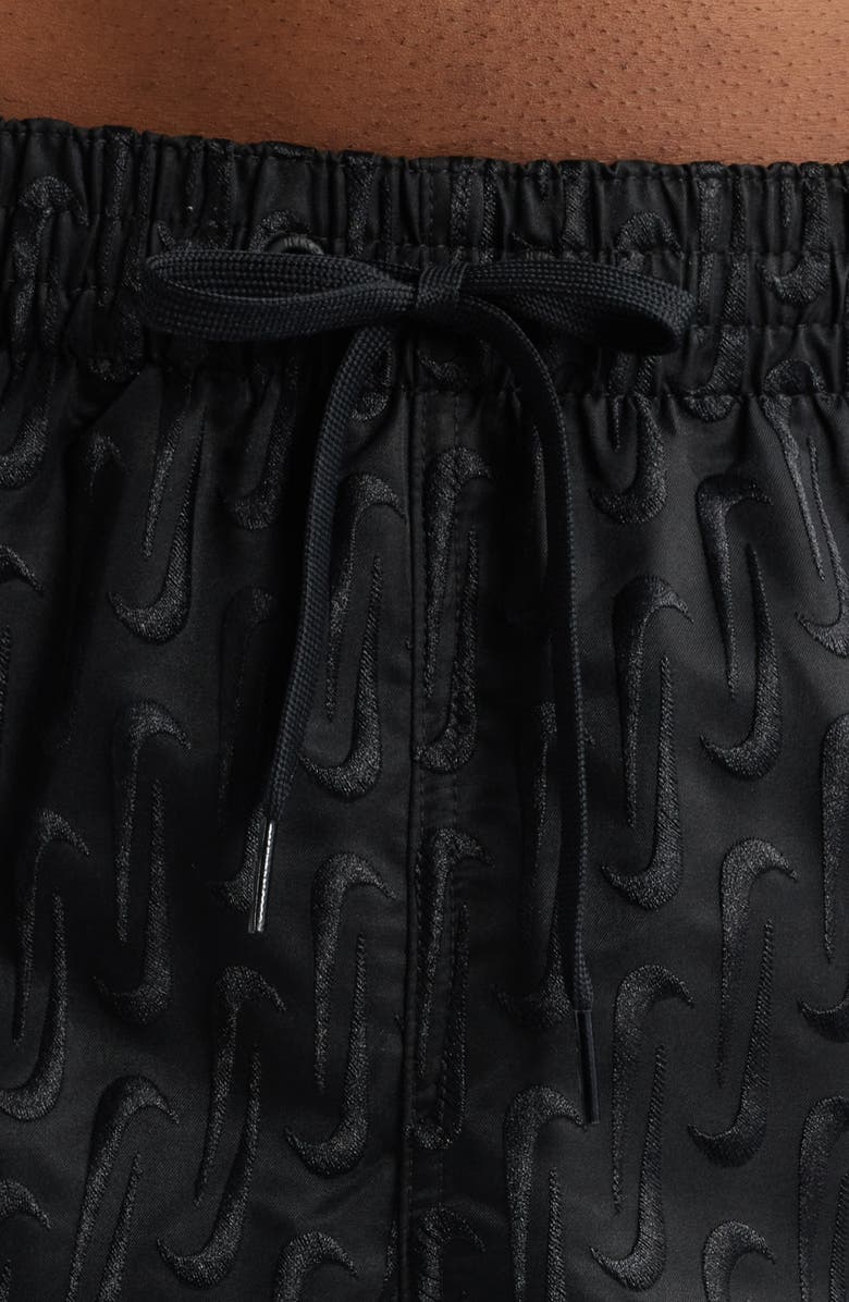 Nike 7-Inch Swoosh Embroidered Swim Trunks, Alternate, color, 