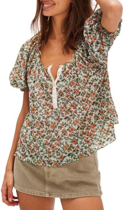 Astra Floral Print Top