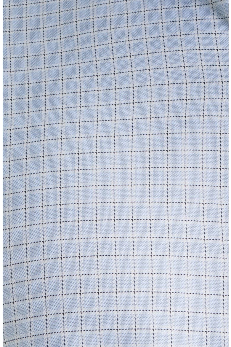 Modern Fit Check Non-Iron Cotton Twill Dress Shirt, Alternate, color, SKY