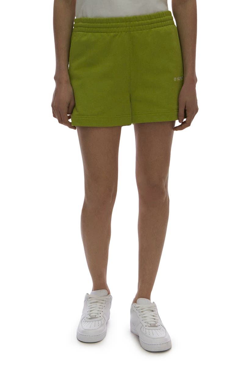 Helmut Lang Cotton Logo Sweat Shorts, Main, color,