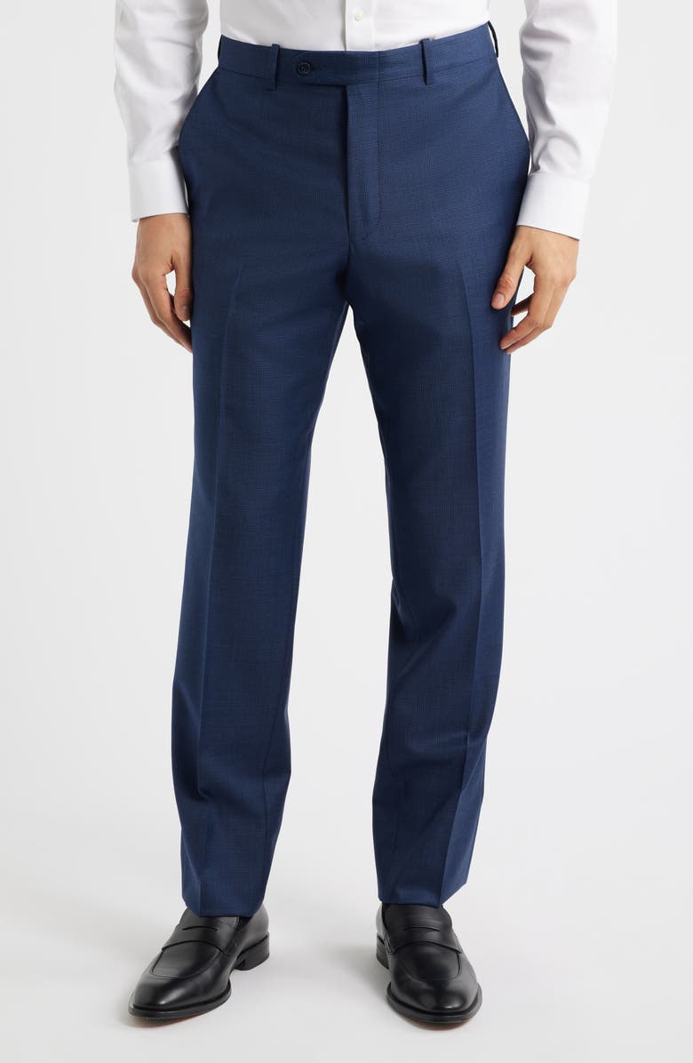 Peter Millar Flynn Classic Fit Navy Microcheck Wool Suit, Alternate, color, 