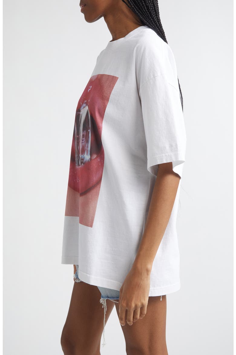 alexander wang 26ss ice cube グラフィックT Alexander Wang Ice Cube Oversize Cotton Graphic T-Shirt (Women