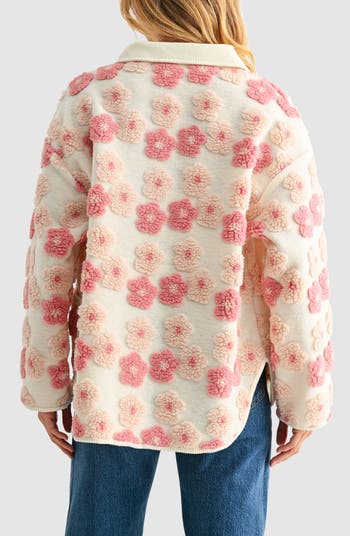 Floral High Pile Fleece Jacket