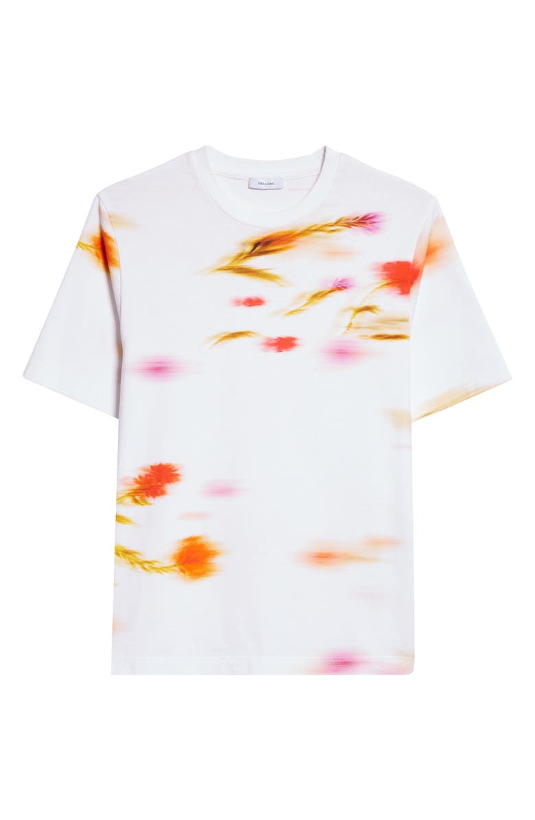 FERRAGAMO Blossom Print Cotton T-Shirt, Alternate, color, 