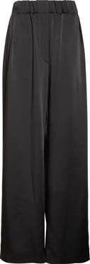 Jil Sander Pleated Satin Wide Leg Pants