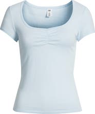 BP. Ruched Front Cotton T-Shirt