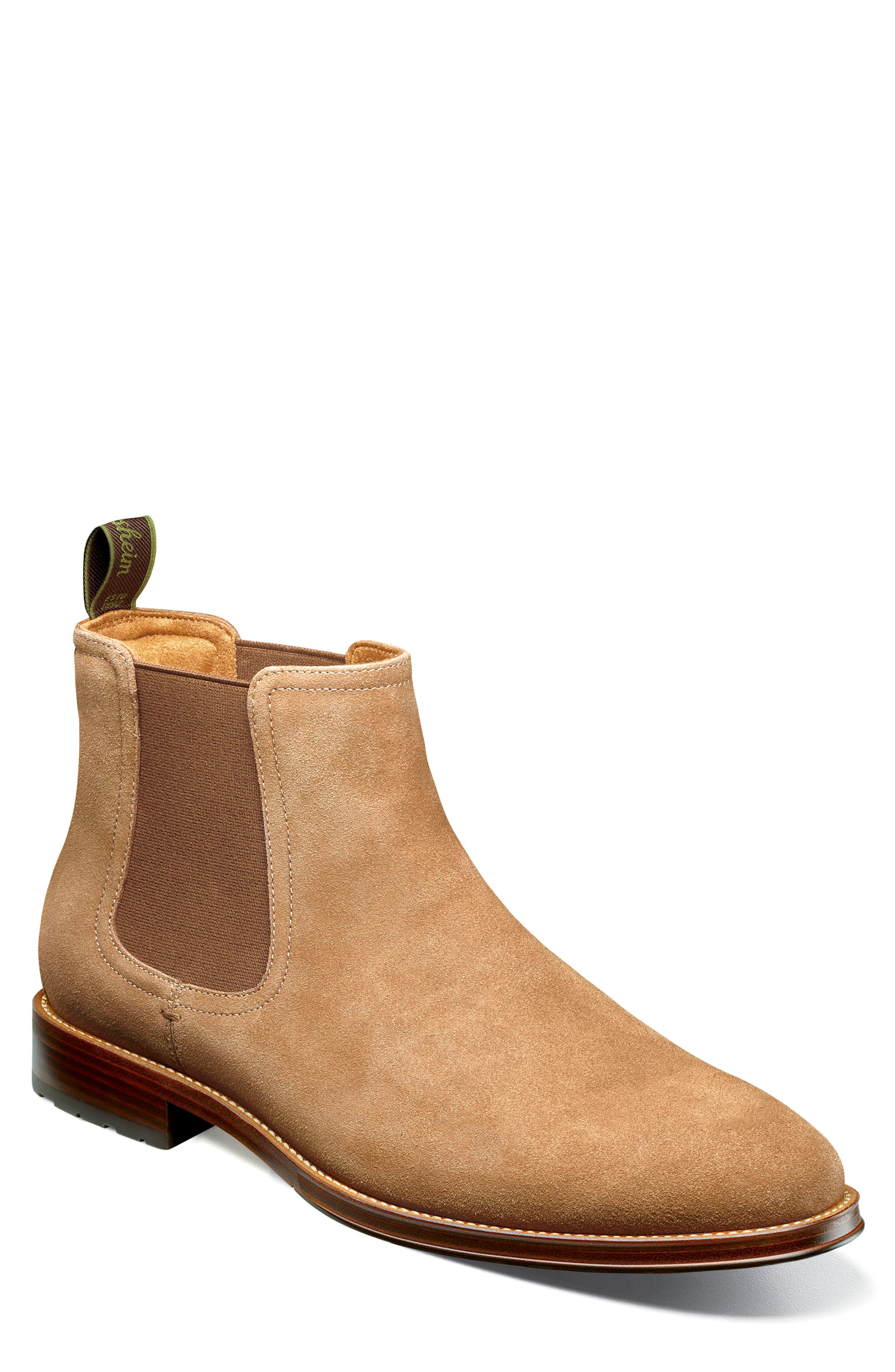 Rucci Lug Plain Toe Chelsea Boot, Main, color, SAND