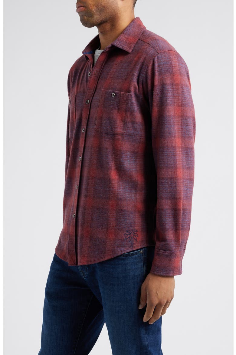 Fireside San Miguel Plaid Cotton Button-Up Shirt, Alternate, color, RHODODENDR