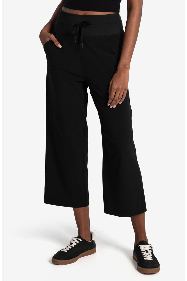 Momentum Crop Drawstring Pants, Main, color, BLACK BEAUTY