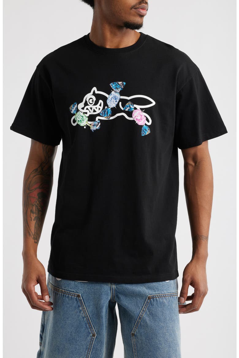Candy Graphic T-Shirt, Main, color, BLACK