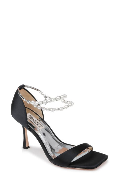 Loretta Imitation Pearl Ankle Strap Sandal (Women)