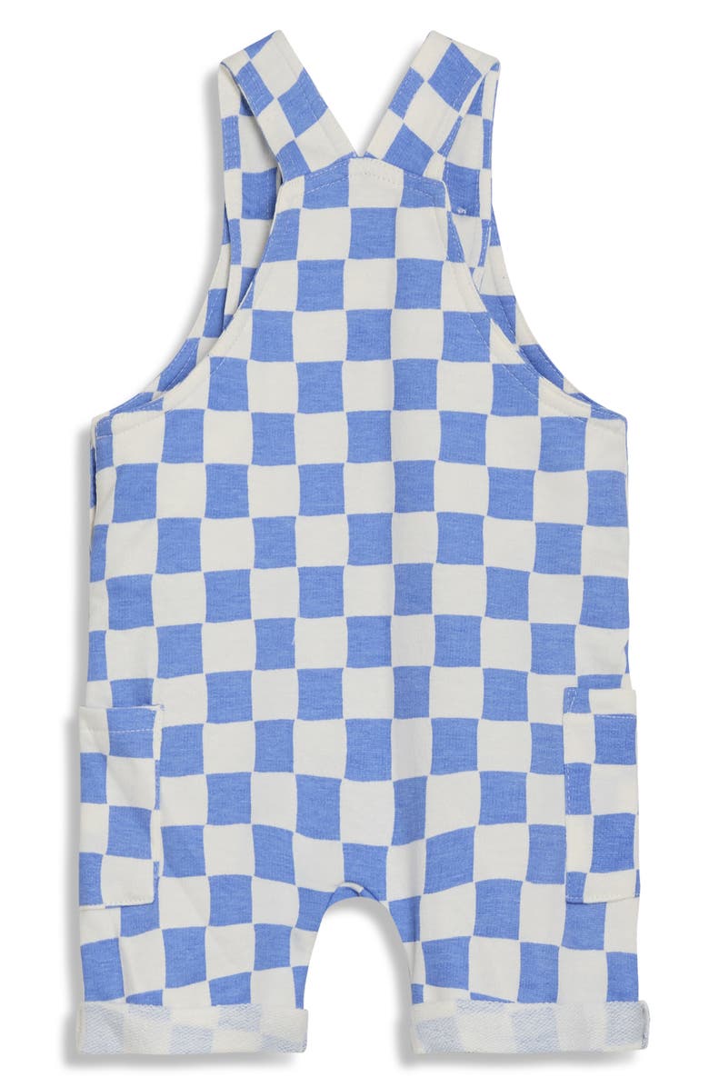 JOJO MAMAN BEBE Checkerboard Cotton Shirt & Overalls Set, Alternate, color, Blue