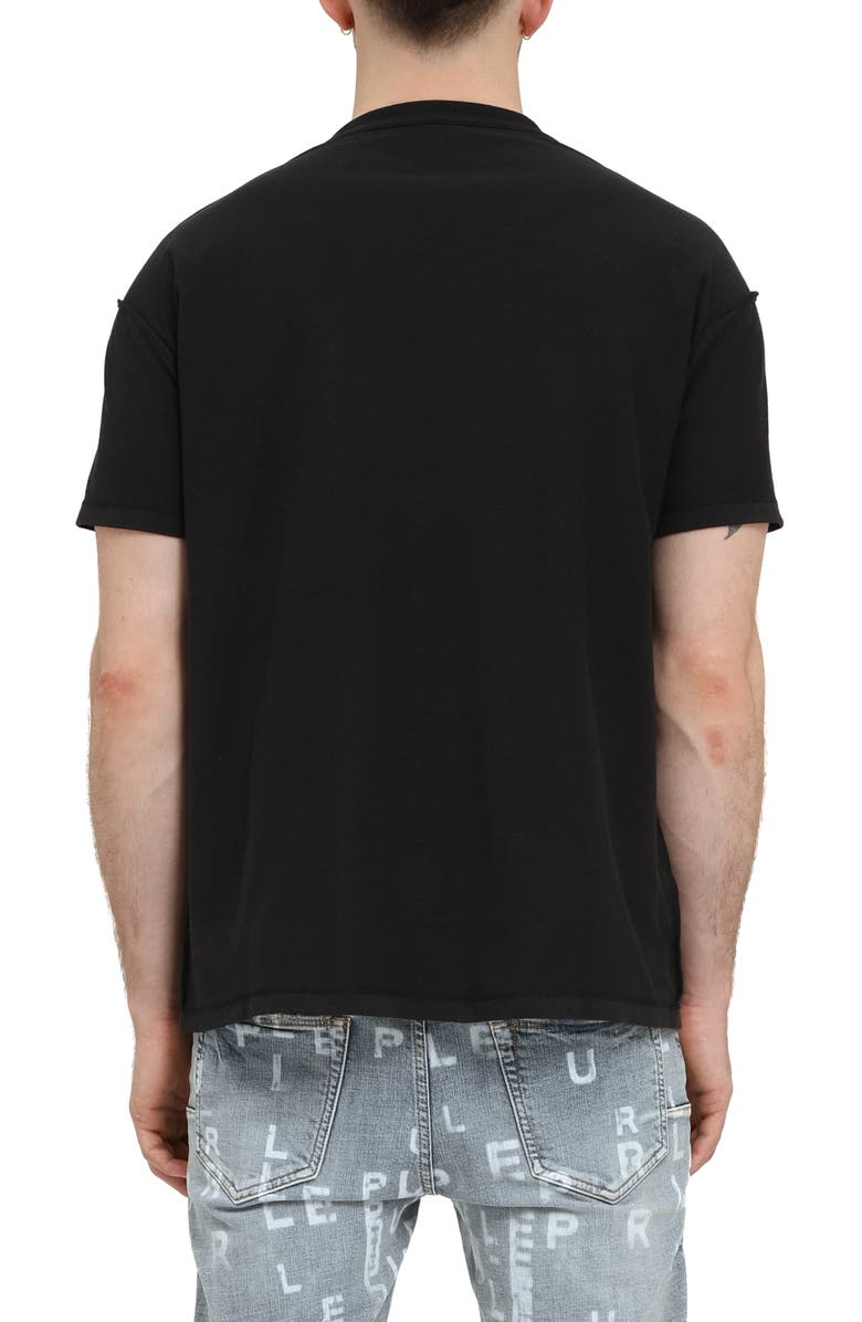 PURPLE BRAND Textured Inside Out Graphic T-Shirt, Alternate, color, Black