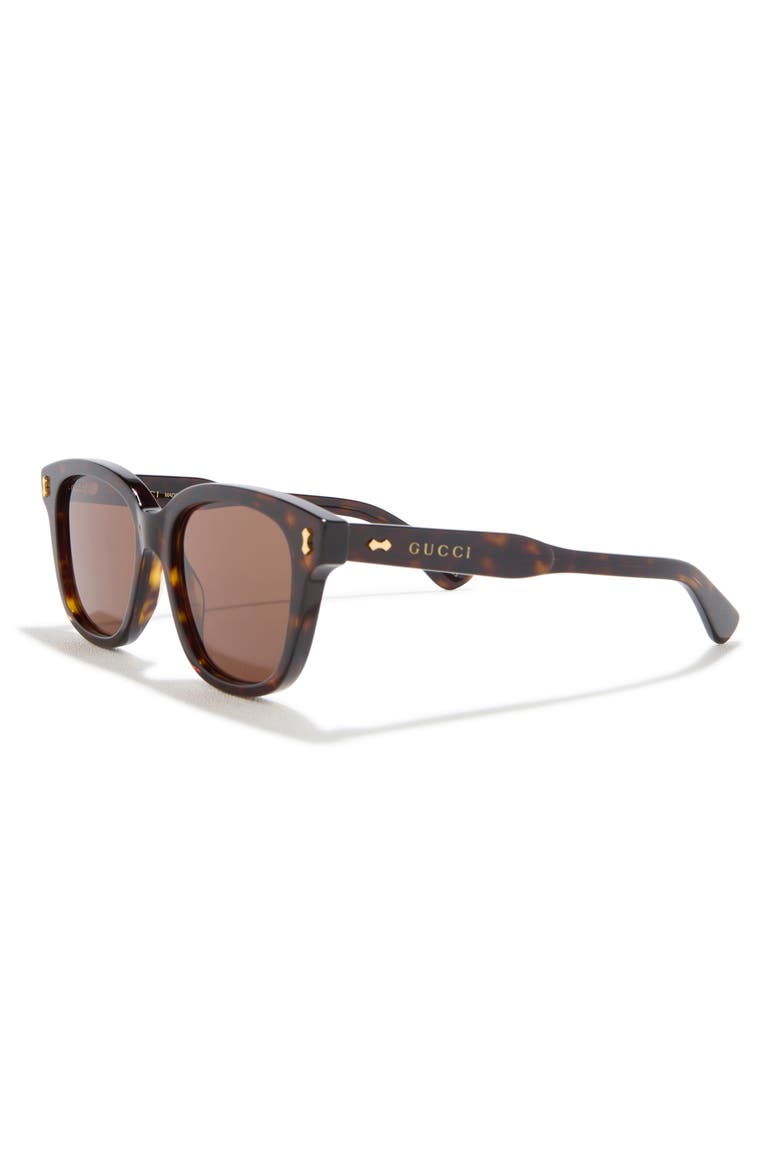 52mm Square Sunglasses, Alternate, color, HAVANA HAVANA BROWN