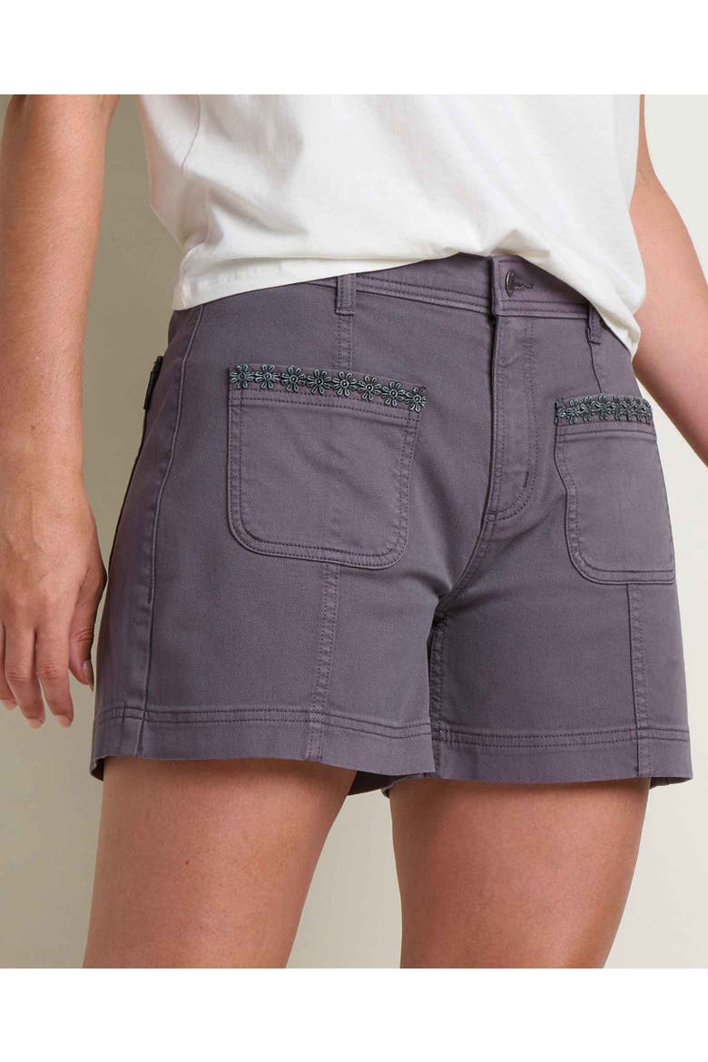 Women's Linden Canvas Short, Alternate, color, Ash Embroidery
