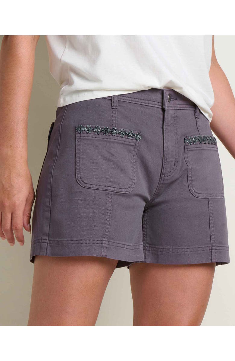 Toad & Co Women's Linden Canvas Short, Alternate, color, Ash Embroidery