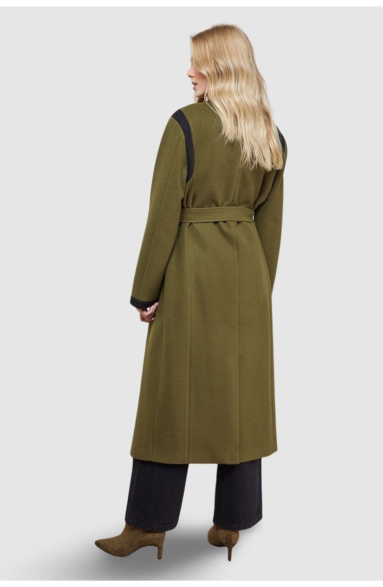 Oasis Tipped Coat, Alternate, color, Olive