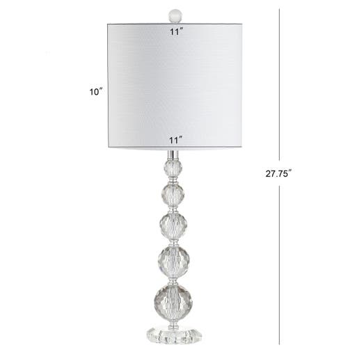 Jonathan Y Nala 28.5" Crystal Led Table Lamp, Clear/chrome In Clear