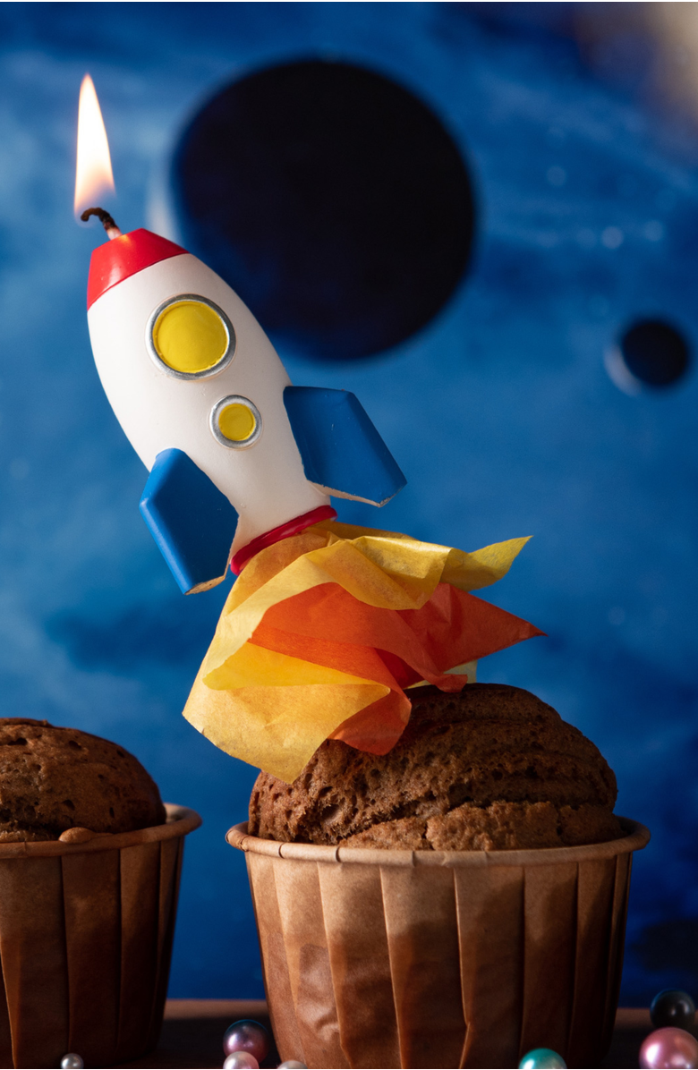 Southlake gifts Rocket Candle Cake Topper, Alternate, color, Rocket