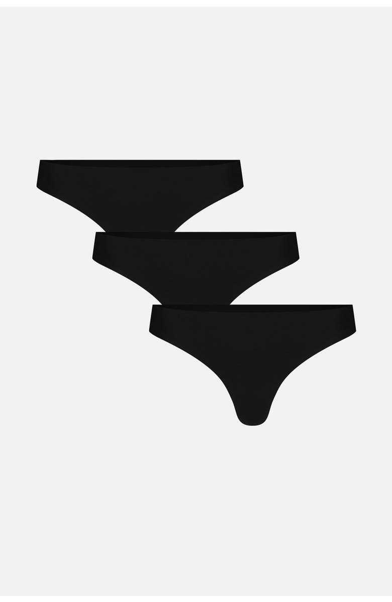 Negative Underwear Base Low Thong, Main, color, Black