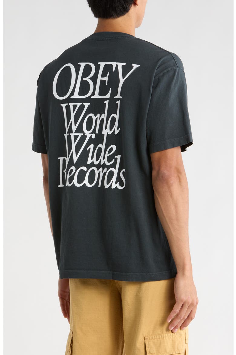 Worldwide Records Graphic T-Shirt, Alternate, color, PIGMENT TRUE VINTAGE BLACK