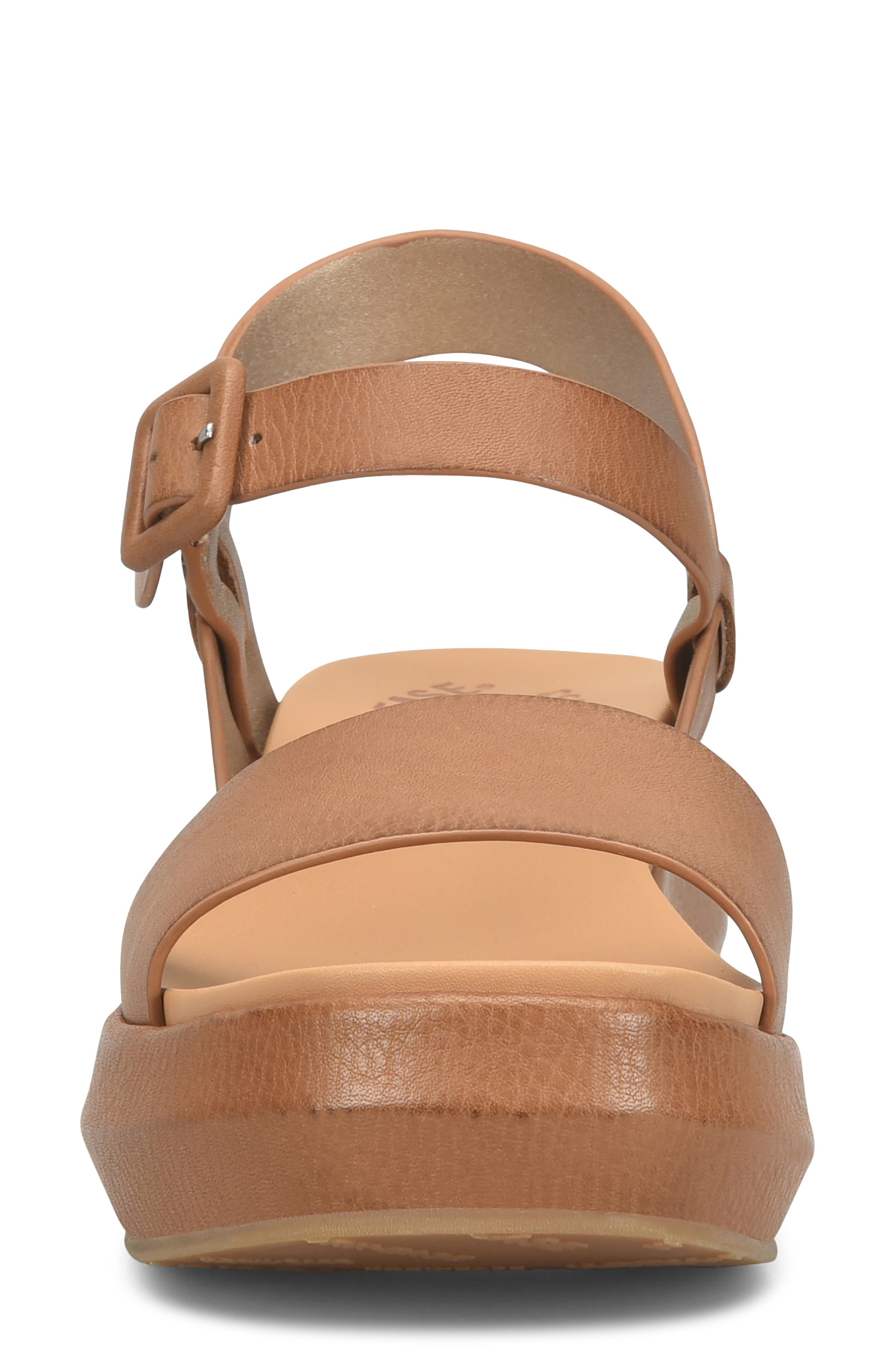 Hallie Platform Sandal, Alternate, color, TAN LEATHER