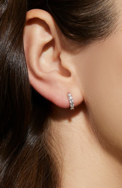 Ana Luisa Suzanne Cubic Zirconia Huggie Hoop Earrings In Metallic