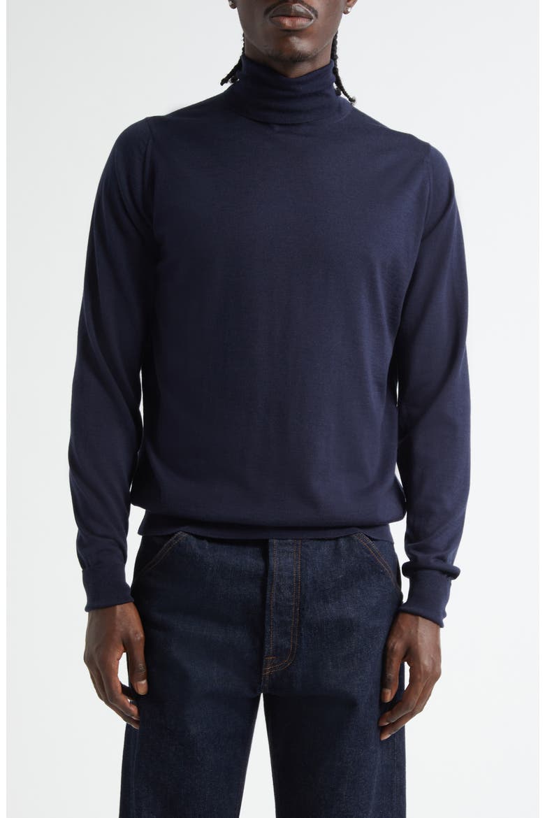 Richard Turtleneck Merino Wool Sweater, Main, color, NAVY