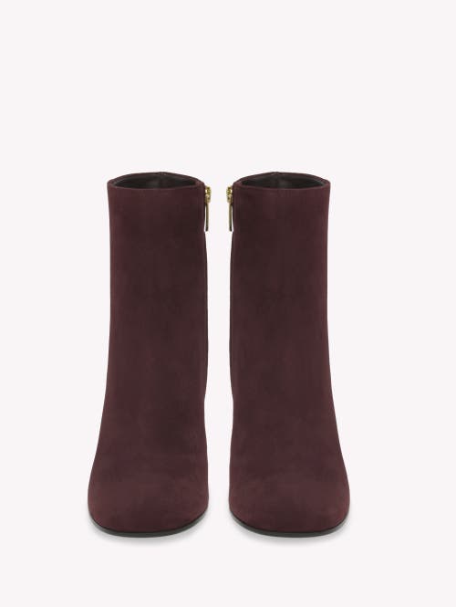 Gianvito Rossi Joelle Suede Block-heel Booties In Red