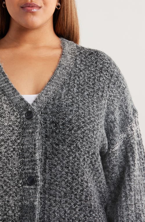 Treasure & Bond Textured V-neck Cardigan In Gray