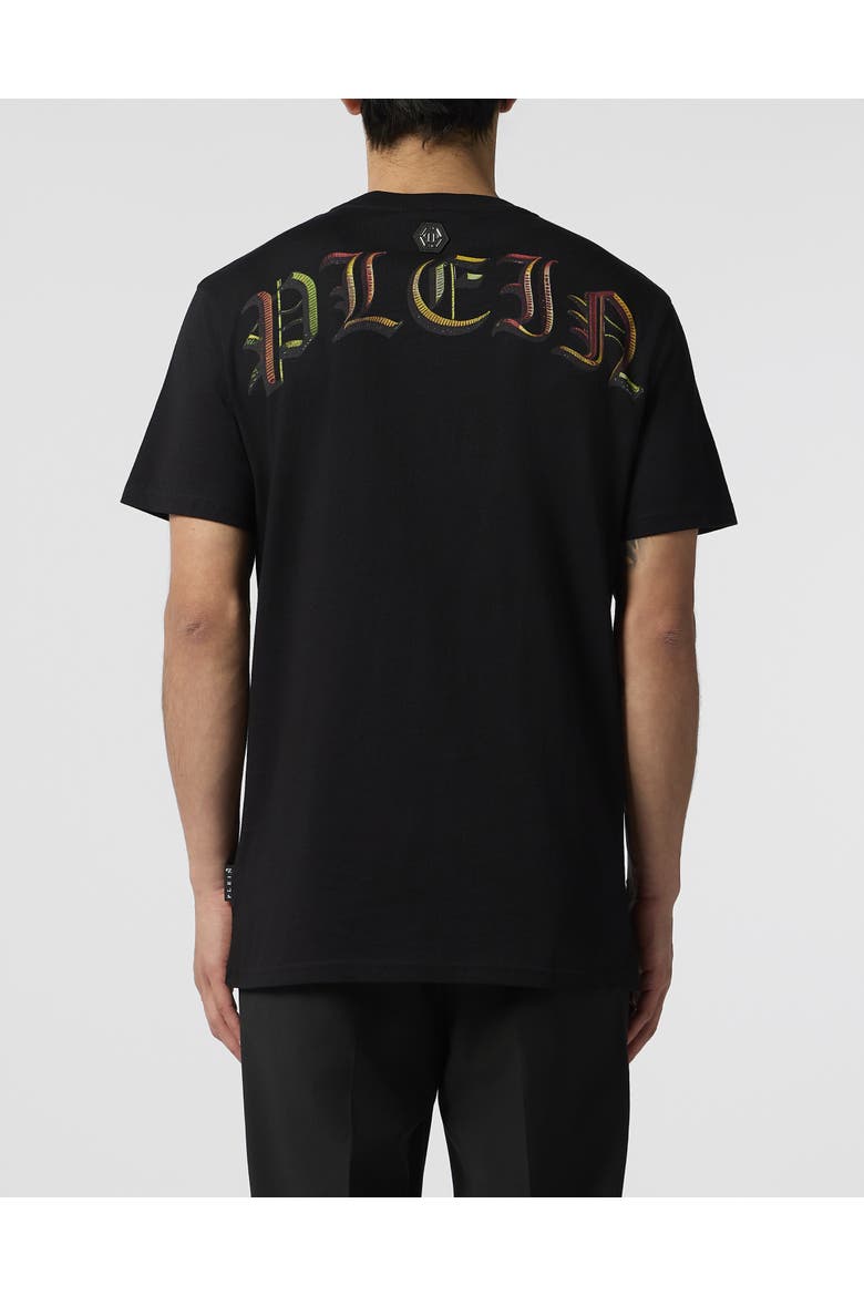 Round Neck T-Shirt Snake King Stones Men, Alternate, color, black