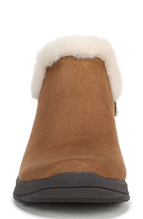 Lifestride Greatness Faux Fur Trim Bootie In Brown