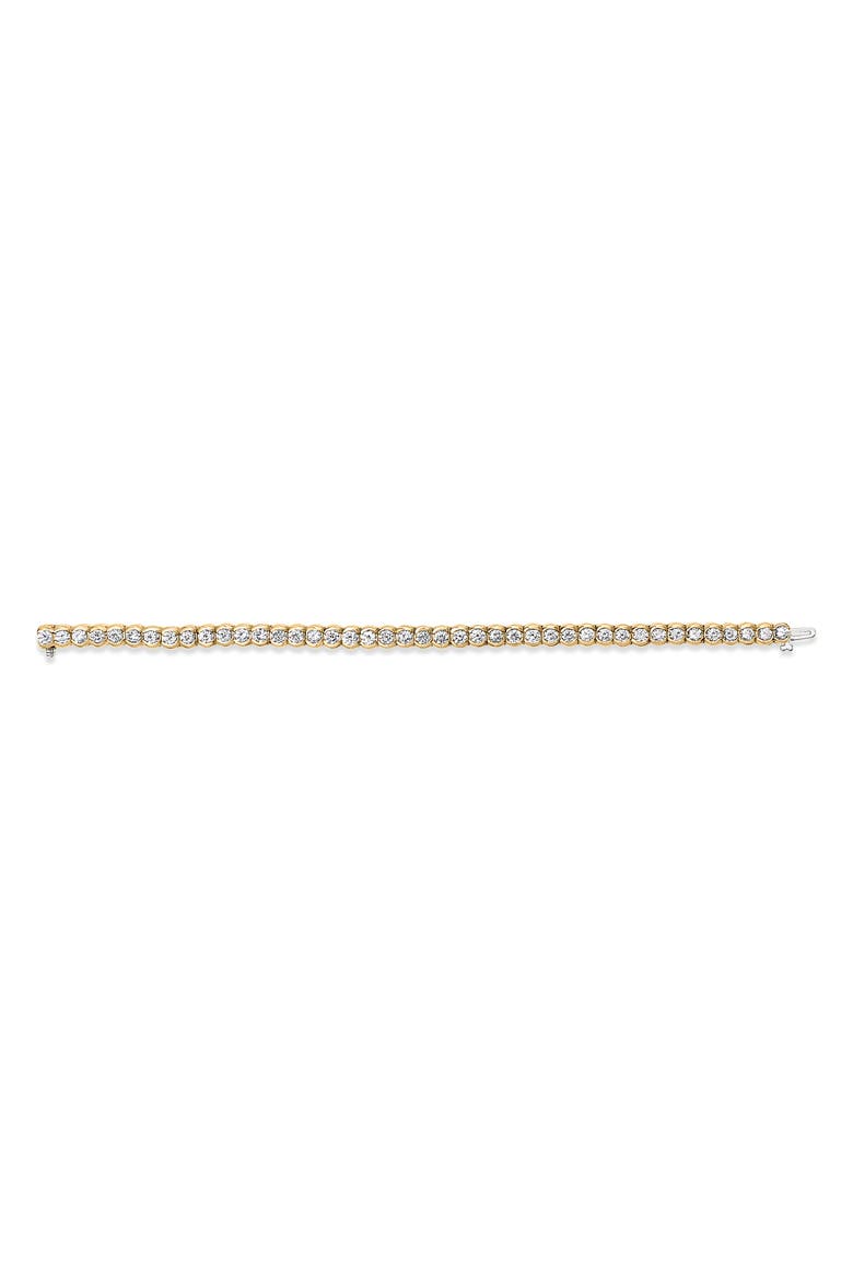 14K Yellow Gold 8.00 Cttw Half Bezel Set Diamond Tennis Bracelet, Alternate, color, Yellow Gold