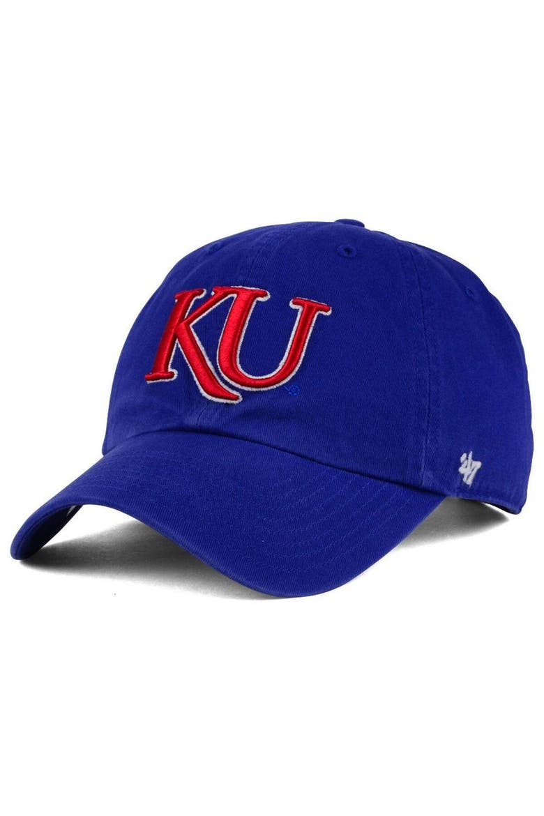 Men's '47 Royal Kansas Jayhawks Clean Up Adjustable Hat, Main, color, Royal