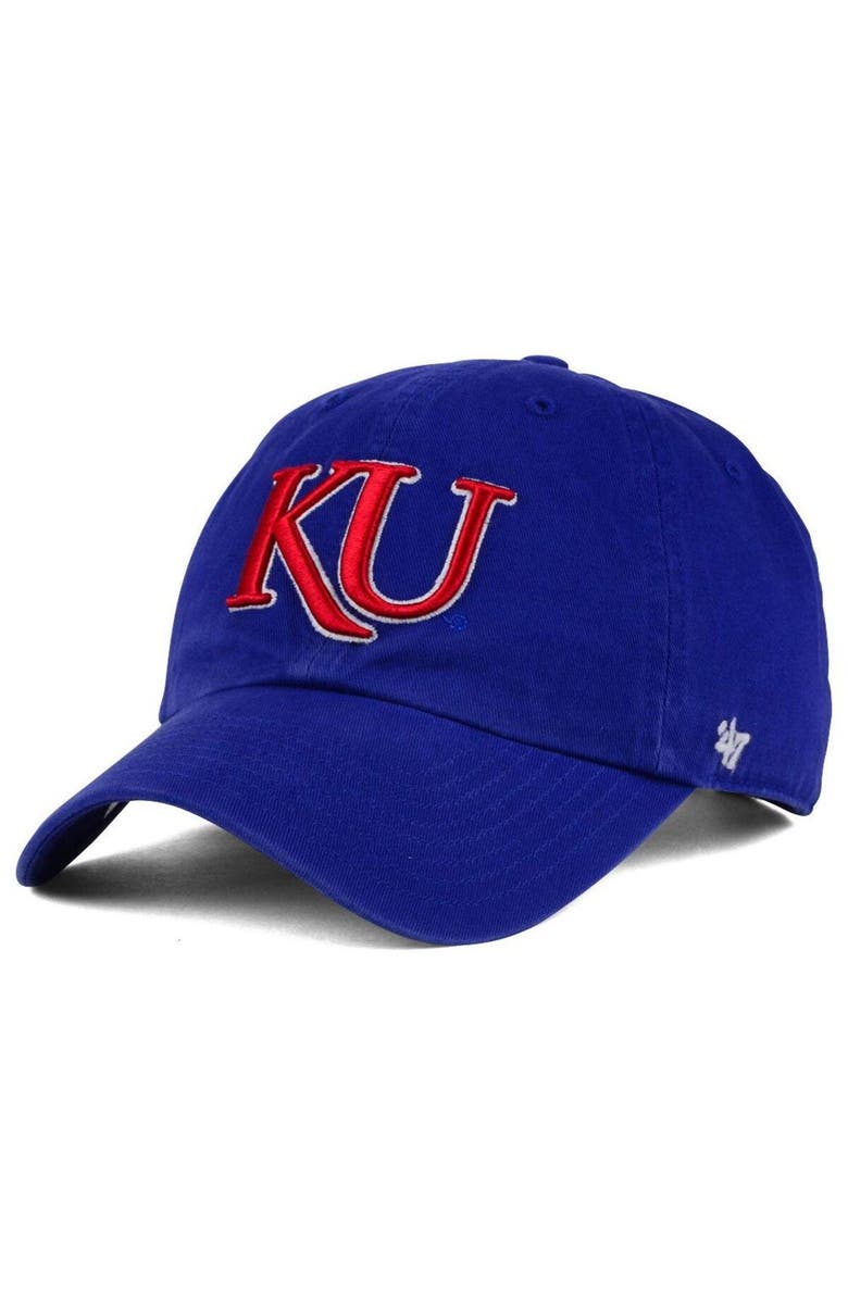 '47 Men's '47 Royal Kansas Jayhawks Clean Up Adjustable Hat, Main, color, Royal